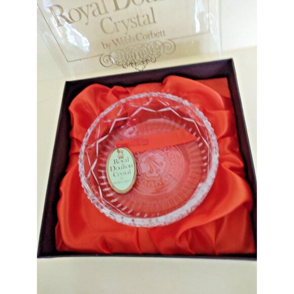 Royal Doulton Crystal Bowl Marriage of Charles & Diana 1981 by Webb Corbett - Picture 4 of 12